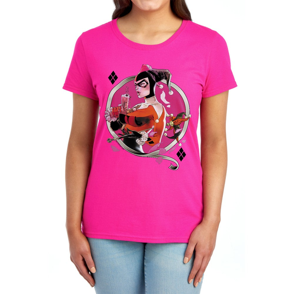 Batman Harley Q Licensed Women's T-Shirt Regular Fit SM-2X