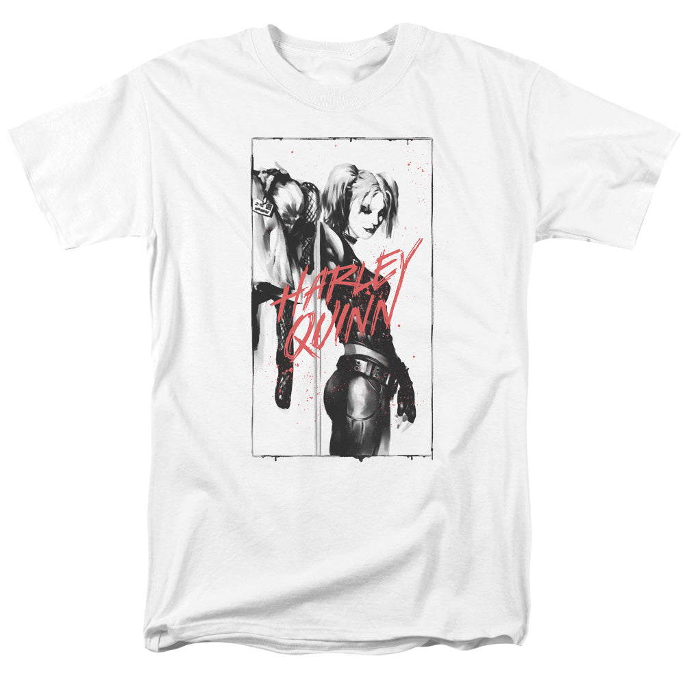 AN OFFCIALLY LICENSED BATMAN INKED QUINN MEN'S REGULAR FIT T-SHIRT WHITE