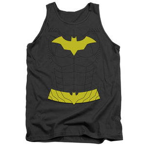 AN OFFCIALLY LICENSED BATMAN NEW BATGIRL UNIFORM ADULT UNISEX TANK TOP CHARCOAL