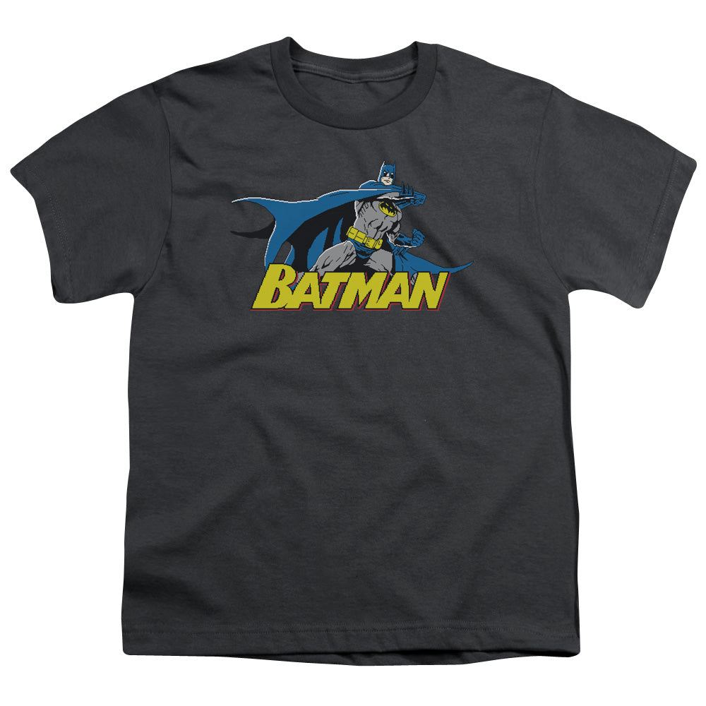 Batman 8 Bit Cape Licensed Kid's T-Shirt (Ages 4-7) XS-XL