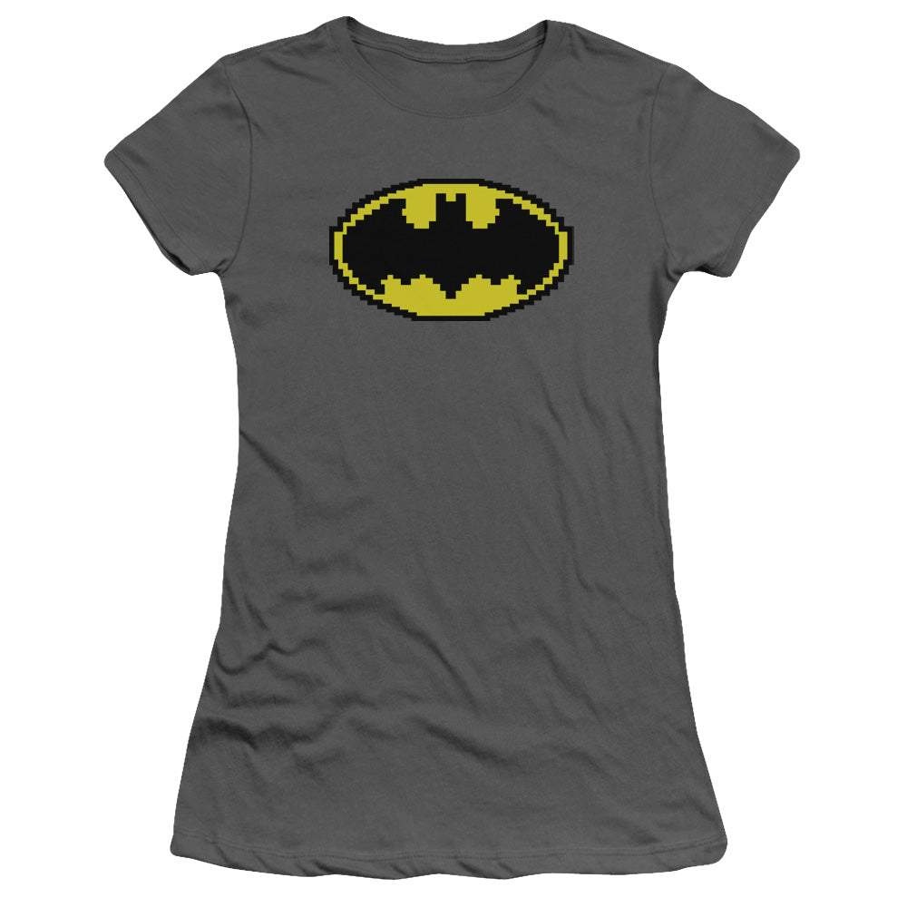 Batman Pixel Symbol Licensed Women's T-Shirt Juniors SM-2X