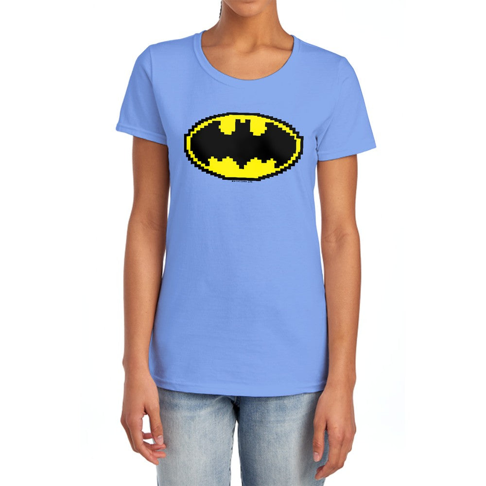 Batman Pixel Symbol Licensed Women's T-Shirt Regular Fit SM-2X