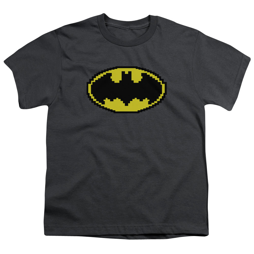Batman Pixel Symbol Licensed Kid's T-Shirt (Ages 4-7) XS-XL