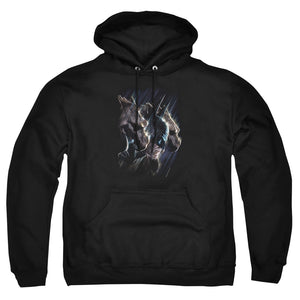 AN OFFCIALLY LICENSED BATMAN GARGOYLES ADULT UNISEX PULLOVER HOODIE BLACK