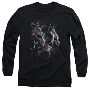 AN OFFCIALLY LICENSED BATMAN GARGOYLES MEN'S LONG SLEEVE T-SHIRT BLACK