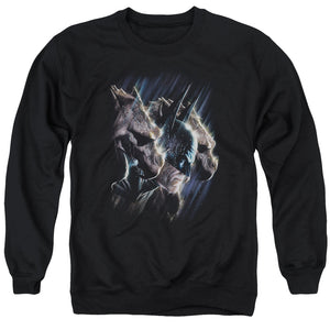 AN OFFCIALLY LICENSED BATMAN GARGOYLES ADULT UNISEX CREWNECK SWEATSHIRT BLACK
