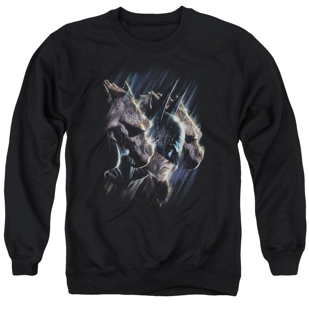 AN OFFCIALLY LICENSED BATMAN GARGOYLES ADULT UNISEX CREWNECK SWEATSHIRT BLACK