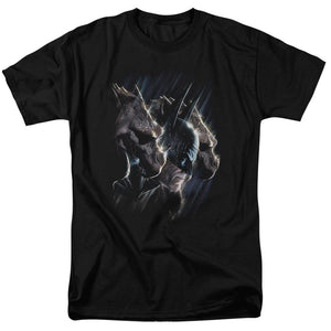 AN OFFCIALLY LICENSED BATMAN GARGOYLES MEN'S REGULAR FIT T-SHIRT BLACK