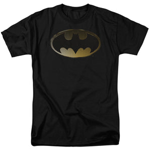 AN OFFCIALLY LICENSED BATMAN HALFTONE BAT MEN'S REGULAR FIT T-SHIRT BLACK