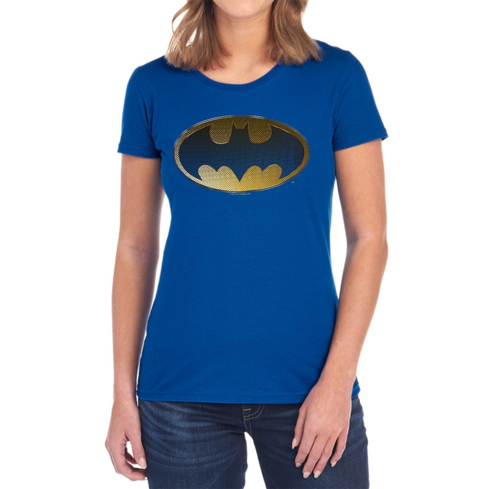 Batman Halftone Bat Licensed Women's T-Shirt Regular Fit SM-2X