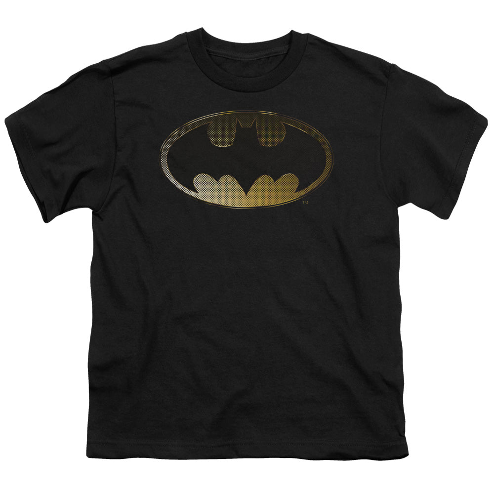 Batman Halftone Bat Licensed Kid's T-Shirt (Ages 4-7) XS-XL