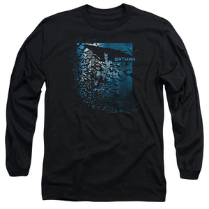 AN OFFCIALLY LICENSED BATMAN BAT AMONG BATS MEN'S LONG SLEEVE T-SHIRT BLACK