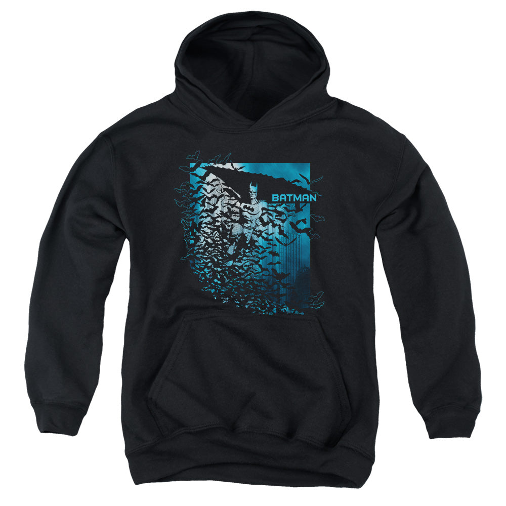 AN OFFCIALLY LICENSED BATMAN BAT AMONG BATS YOUTH HOODIE BLACK