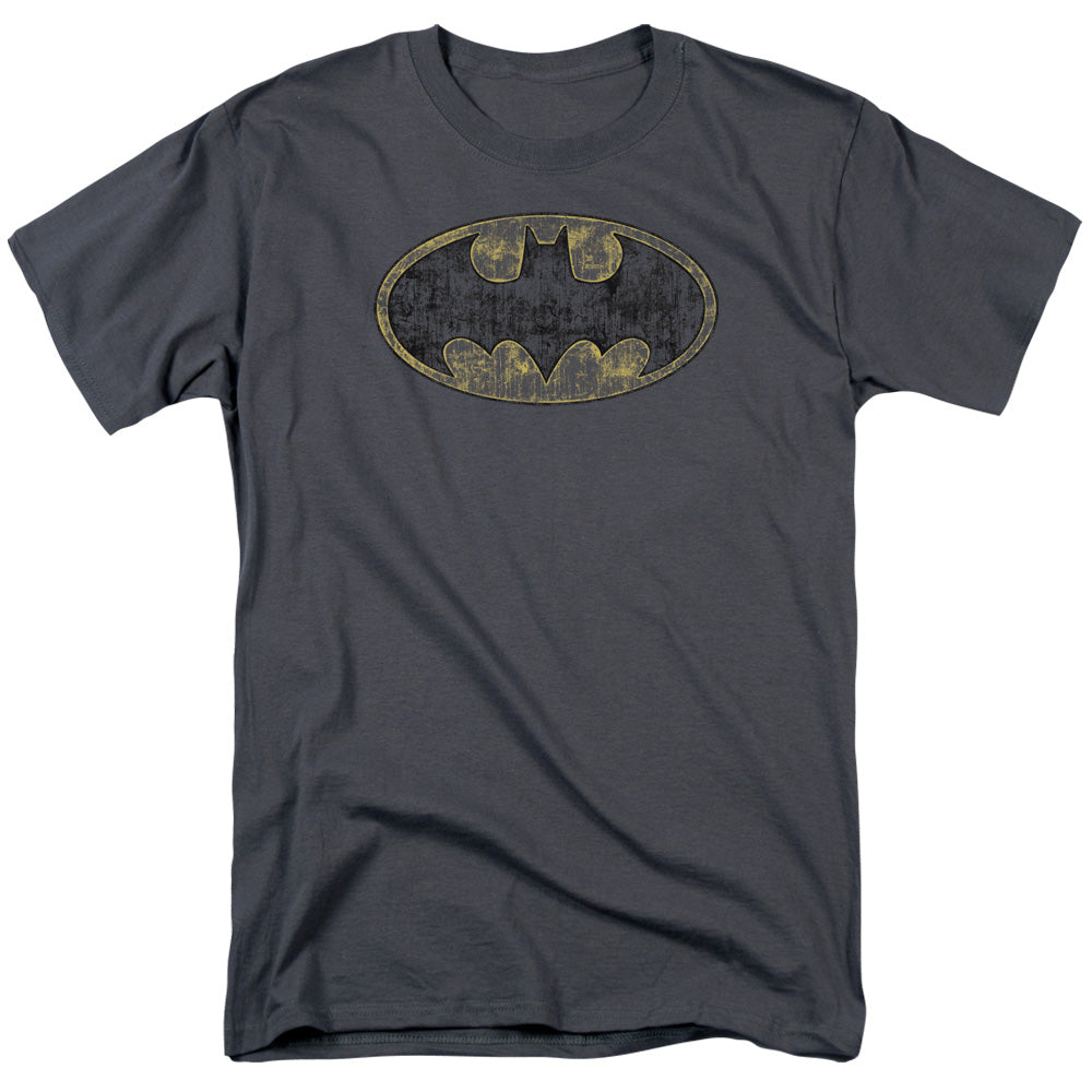 Batman Tattered Logo Licensed Adult Unisex T-Shirt Regular Fit Tee SM-5X
