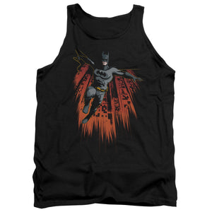 AN OFFCIALLY LICENSED BATMAN MAJESTIC ADULT UNISEX TANK TOP BLACK