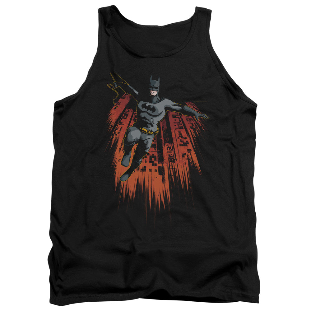 AN OFFCIALLY LICENSED BATMAN MAJESTIC ADULT UNISEX TANK TOP BLACK