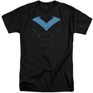 AN OFFCIALLY LICENSED BATMAN NIGHTWING UNIFORM MEN'S TALL FIT T-SHIRT BLACK