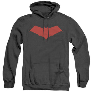 AN OFFCIALLY LICENSED BATMAN RED HOOD ADULT UNISEX HEATHER PULLOVER HOODIE BLACK