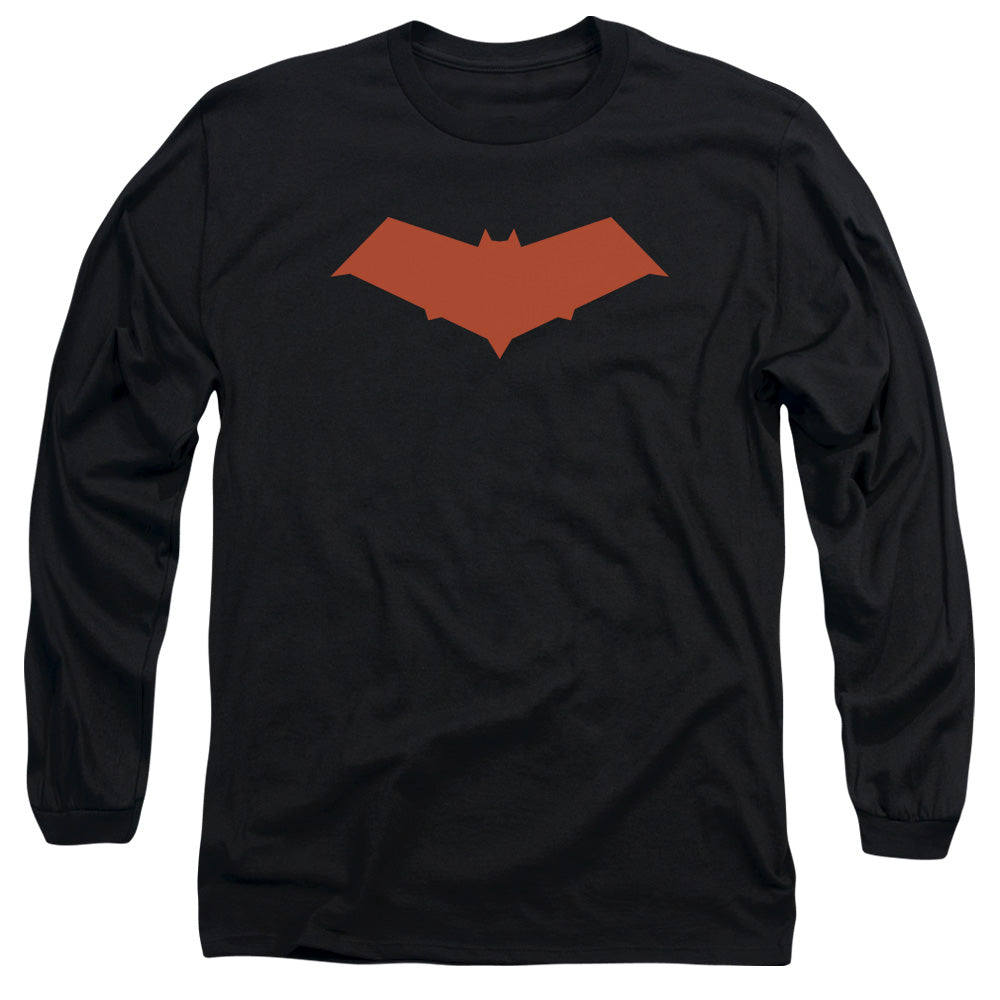 AN OFFCIALLY LICENSED BATMAN RED HOOD MEN'S LONG SLEEVE T-SHIRT BLACK