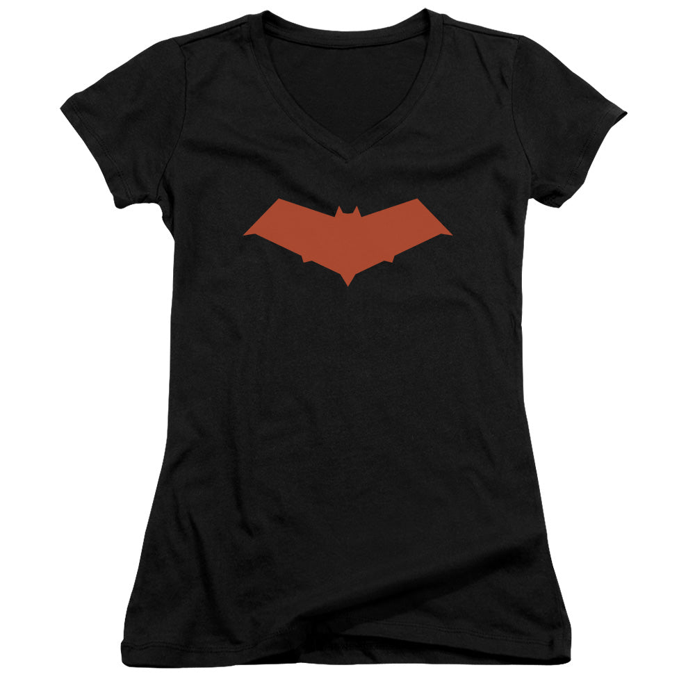 Batman Red Hood Licensed Women's T-Shirt Juniors V-Neck SM