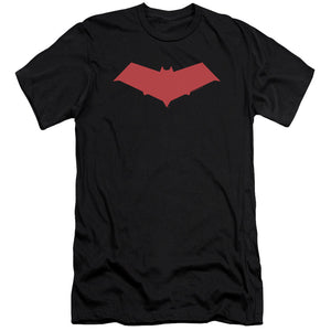 AN OFFCIALLY LICENSED BATMAN RED HOOD MEN'S PREMIUM SLIM FIT T-SHIRT BLACK