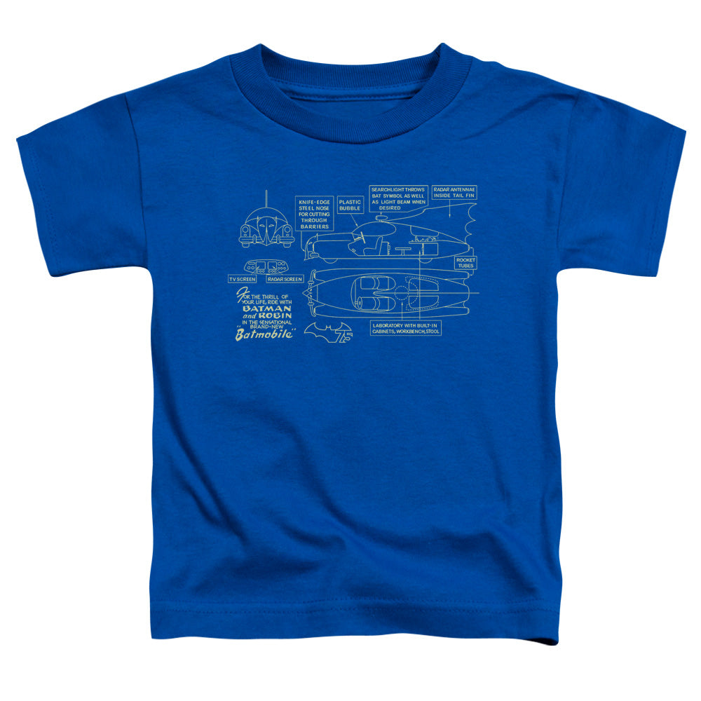 Batman Batmobile Licensed Toddler T-Shirt SM-LG