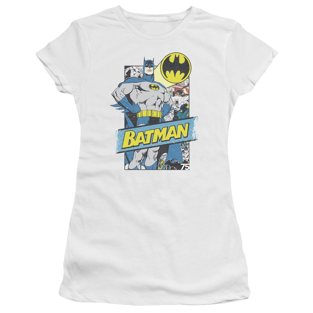 Batman Out Of The Pages Licensed Women's T-Shirt Juniors LG-2X
