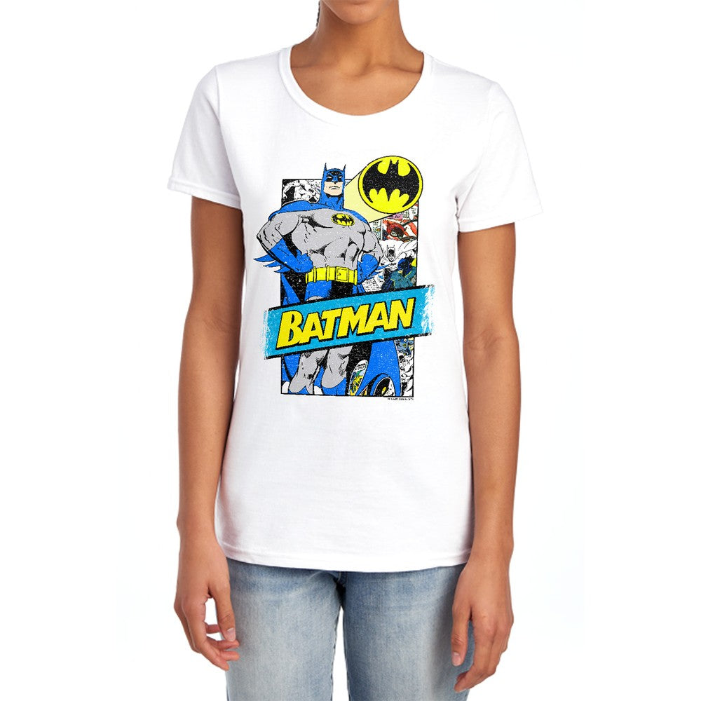 Batman Out Of The Pages Licensed Women's T-Shirt Regular Fit SM-2X