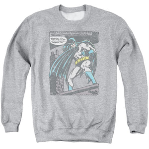 AN OFFCIALLY LICENSED BATMAN BAT ORIGINS ADULT UNISEX CREWNECK SWEATSHIRT ATHLETIC HEATHER