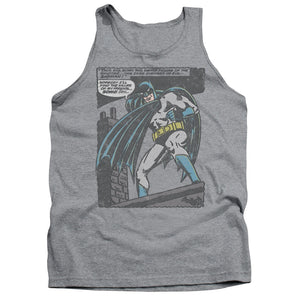 AN OFFCIALLY LICENSED BATMAN BAT ORIGINS ADULT UNISEX TANK TOP ATHLETIC HEATHER
