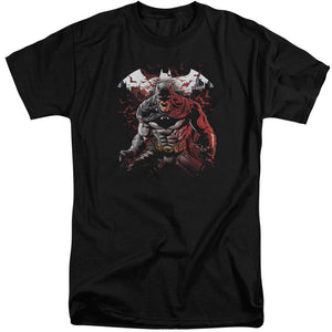 AN OFFCIALLY LICENSED BATMAN RAGING BAT MEN'S TALL FIT T-SHIRT BLACK