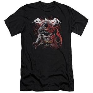 AN OFFCIALLY LICENSED BATMAN RAGING BAT MEN'S PREMIUM SLIM FIT T-SHIRT BLACK