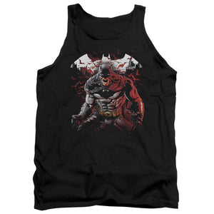 AN OFFCIALLY LICENSED BATMAN RAGING BAT ADULT UNISEX TANK TOP BLACK