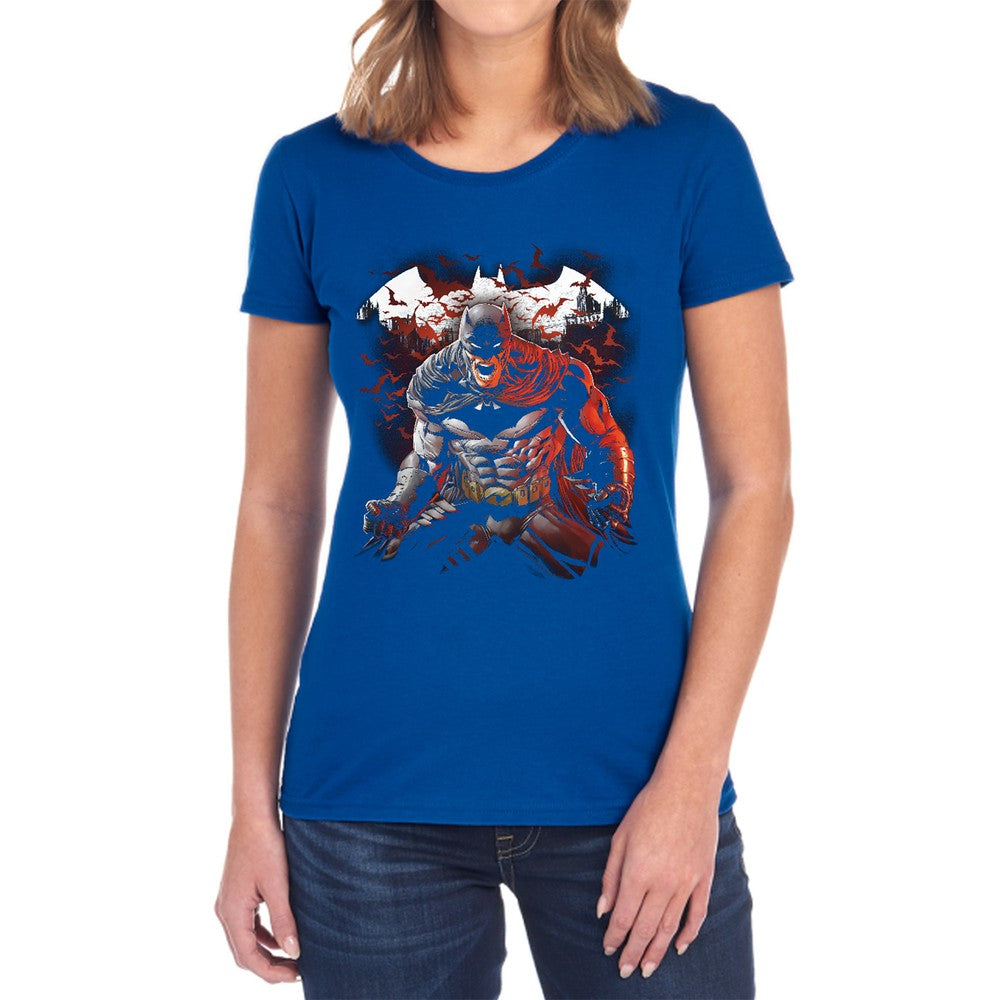 Batman Raging Bat Licensed Women's T-Shirt Regular Fit SM-2X