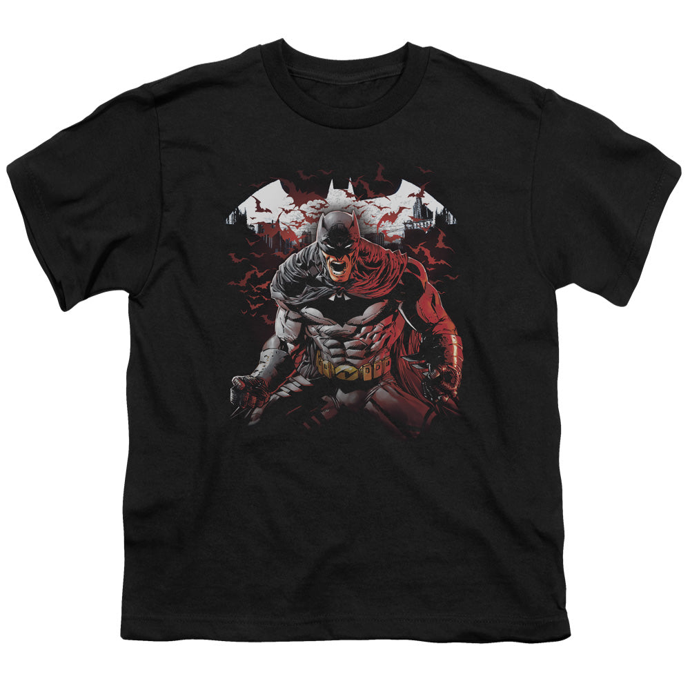 Batman Raging Bat Licensed Kid's T-Shirt (Ages 4-7) XS-XL