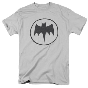 AN OFFCIALLY LICENSED BATMAN HANDYWORK MEN'S REGULAR FIT T-SHIRT SILVER