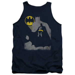 AN OFFCIALLY LICENSED BATMAN BAT KNOCKOUT ADULT UNISEX TANK TOP NAVY