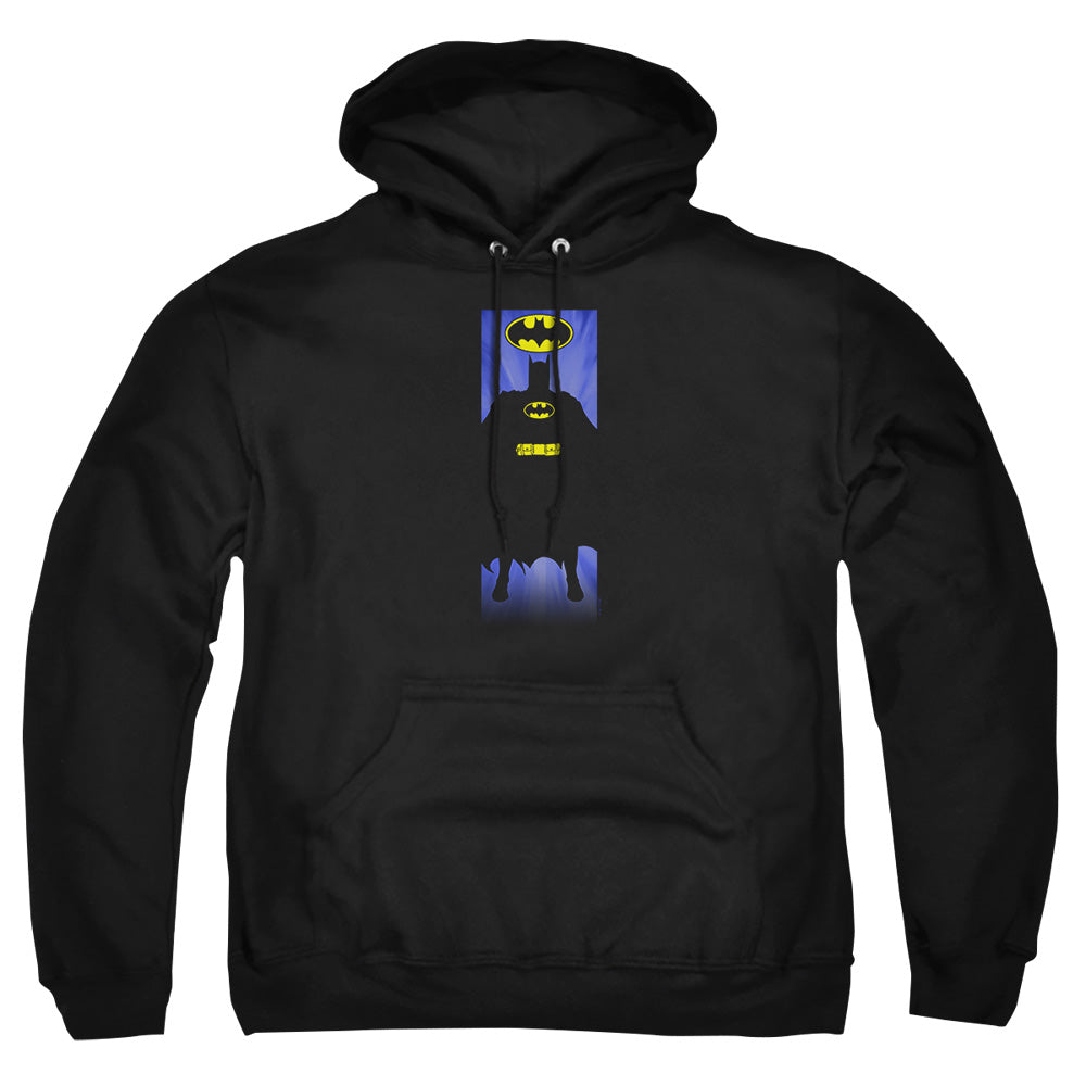 AN OFFCIALLY LICENSED BATMAN BATMAN BLOCK ADULT UNISEX PULLOVER HOODIE BLACK