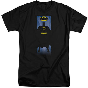 AN OFFCIALLY LICENSED BATMAN BATMAN BLOCK MEN'S TALL FIT T-SHIRT BLACK