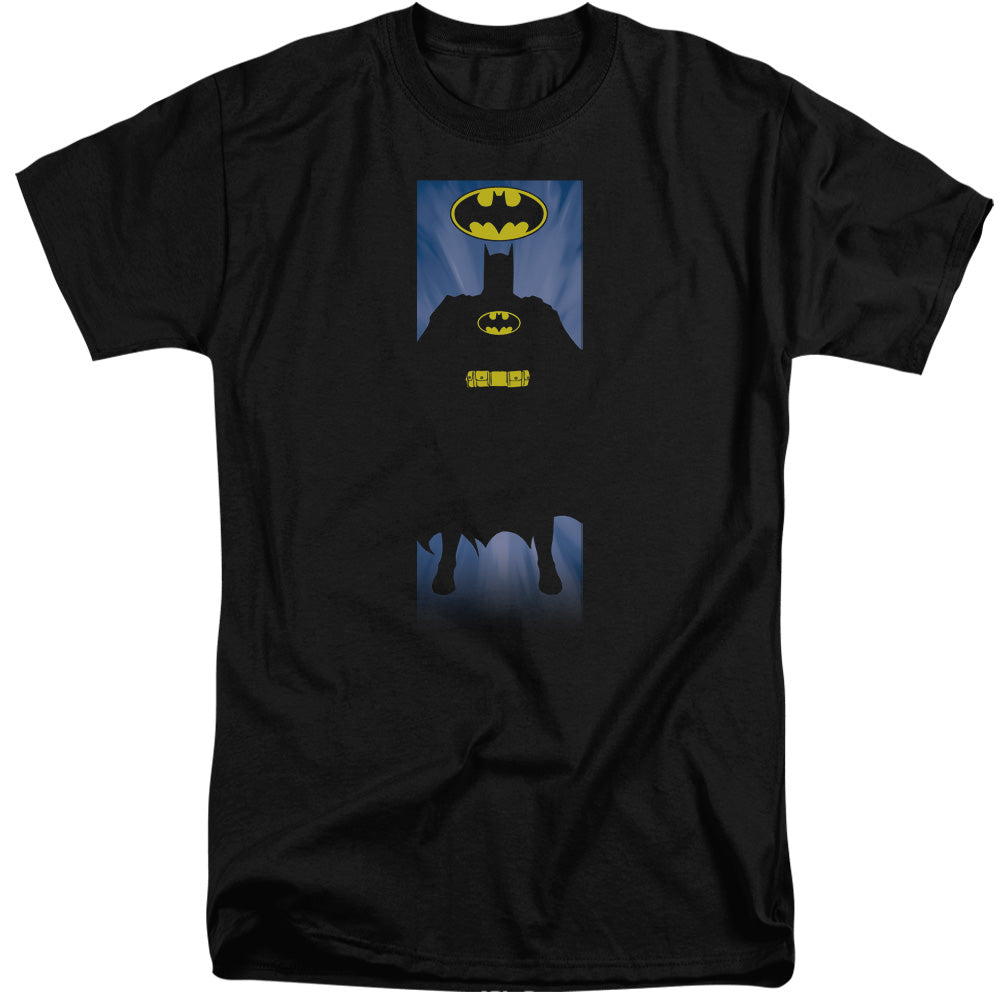 AN OFFCIALLY LICENSED BATMAN BATMAN BLOCK MEN'S TALL FIT T-SHIRT BLACK