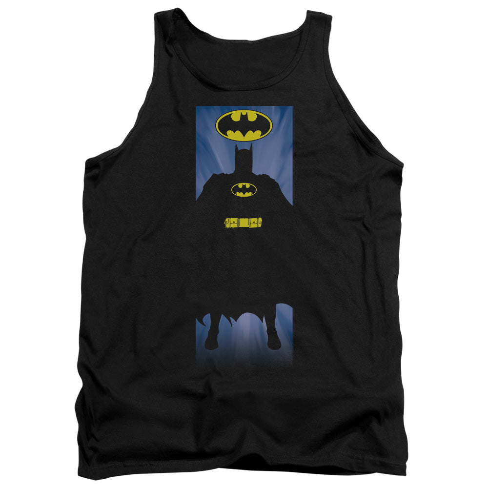AN OFFCIALLY LICENSED BATMAN BATMAN BLOCK ADULT UNISEX TANK TOP BLACK