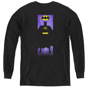 AN OFFCIALLY LICENSED BATMAN BATMAN BLOCK YOUTH LONG SLEEVE T-SHIRT BLACK