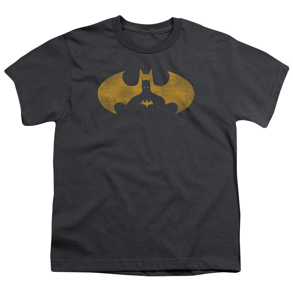 Batman Bat Symbol Knockout Licensed Kid's T-Shirt (Ages 4-7) XS-XL