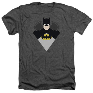 AN OFFCIALLY LICENSED BATMAN SIMPLE BAT MEN'S HEATHER T-SHIRT CHARCOAL