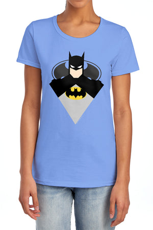 AN OFFCIALLY LICENSED BATMAN SIMPLE BAT WOMEN'S REGULAR FIT T-SHIRT CHARCOAL