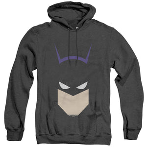 AN OFFCIALLY LICENSED BATMAN  BAT HEAD ADULT UNISEX HEATHER PULLOVER HOODIE BLACK