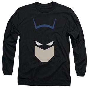 AN OFFCIALLY LICENSED BATMAN  BAT HEAD MEN'S LONG SLEEVE T-SHIRT BLACK