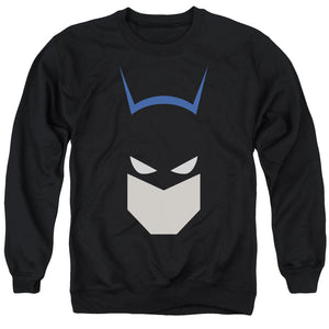 AN OFFCIALLY LICENSED BATMAN  BAT HEAD ADULT UNISEX CREWNECK SWEATSHIRT BLACK