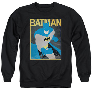 AN OFFCIALLY LICENSED BATMAN SIMPLE BM POSTER ADULT UNISEX CREWNECK SWEATSHIRT BLACK