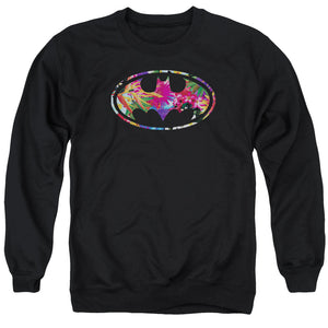 AN OFFCIALLY LICENSED BATMAN HAWAIIAN SHIELD ADULT UNISEX CREWNECK SWEATSHIRT BLACK
